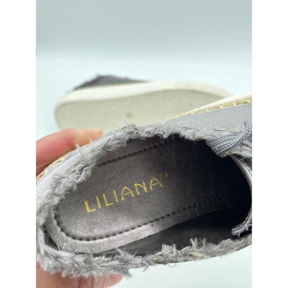 Womens Sneakers size 10, Liliana, satin material with twine edging - Picture 8 of 10
